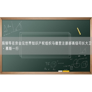 局领导在京会见世界知识产权组织马德里注册部高级司长大卫·慕斯一行